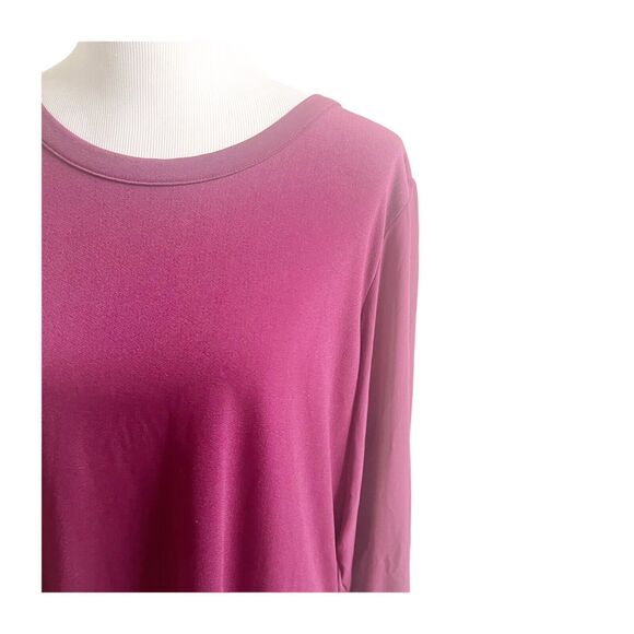 Banana Republic Sheer Sleeve Burgundy Blouse Size XL Holidays Office - Picture 6 of 11